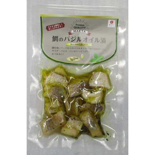 新潟県産鯛のバジルオイル漬け