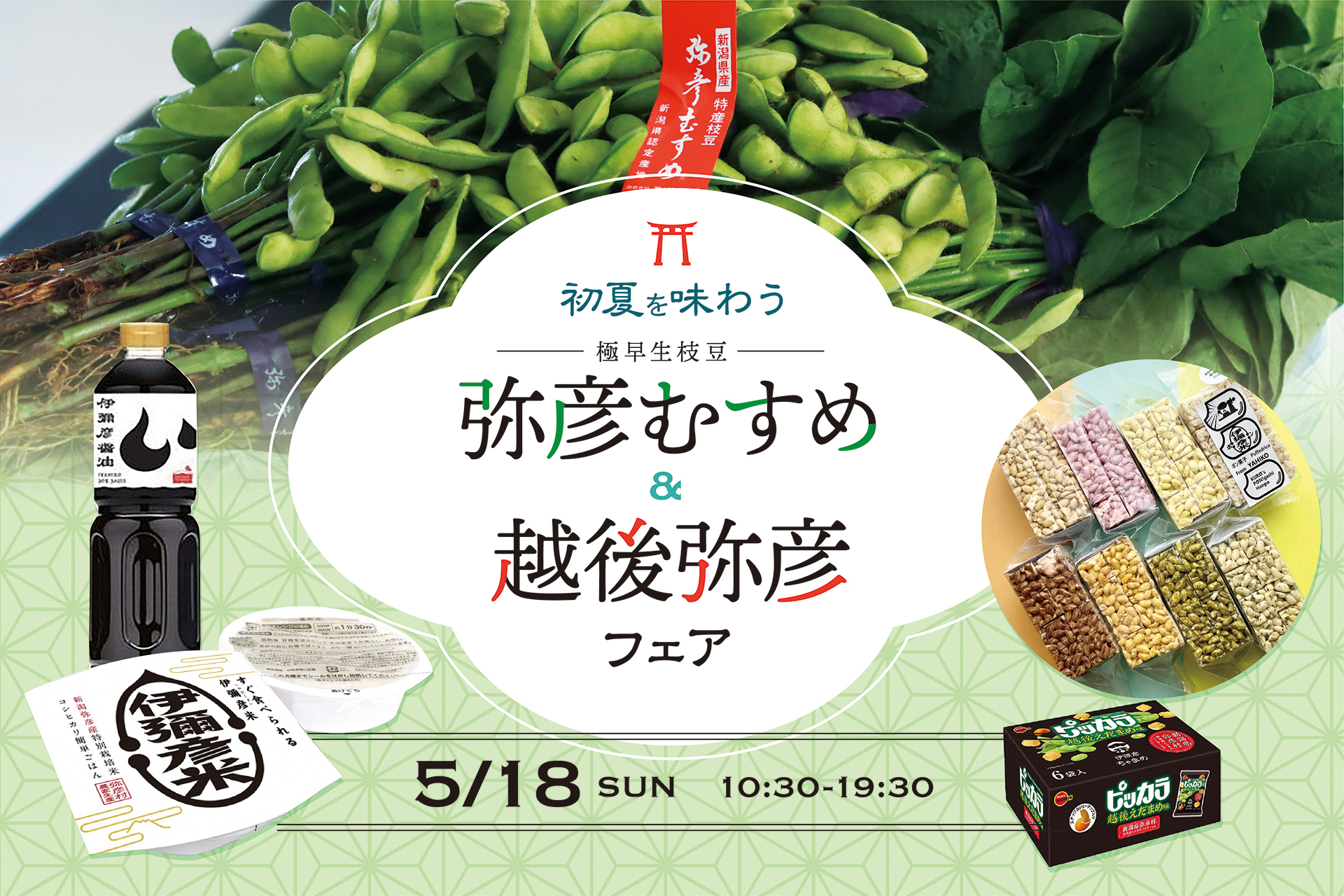 極早生枝豆「弥彦むすめ」＆越後弥彦フェア