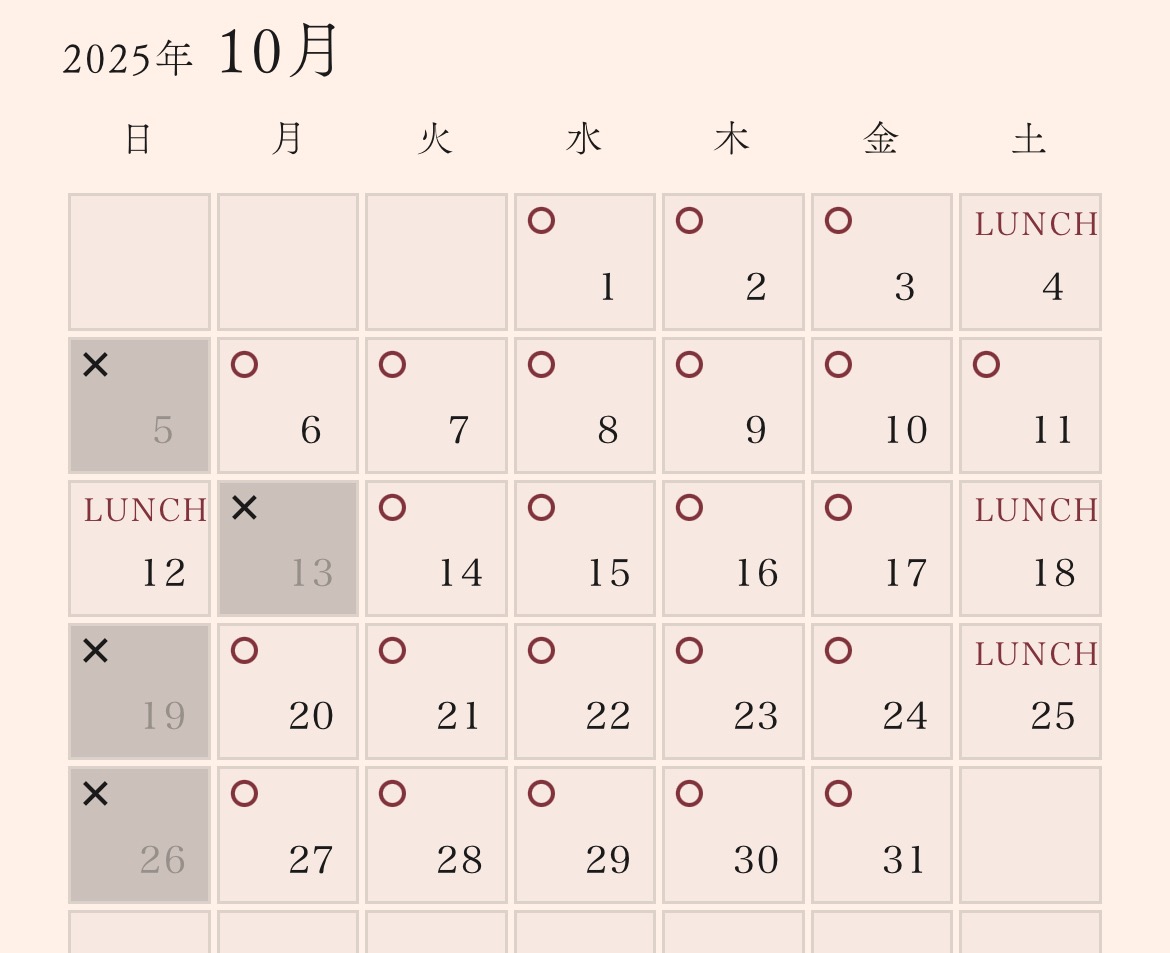 THE NIIGATA Bit GINZA　10月営業日のお知らせ