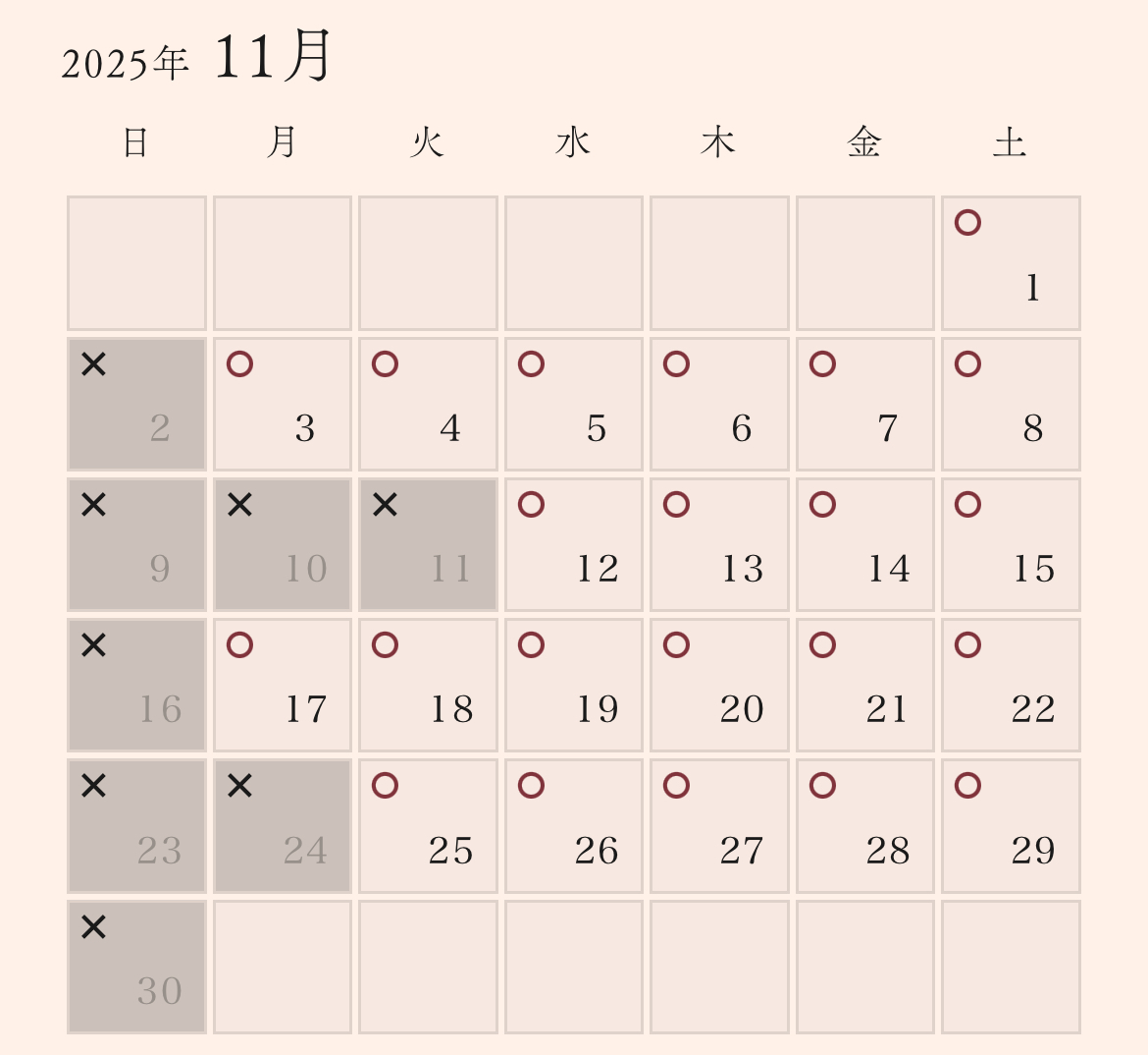 THE NIIGATA Bit GINZA　11月営業日のお知らせ